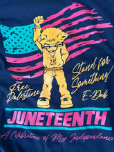 Load image into Gallery viewer, E-Dub Juneteenth Stand for Something “Free Palestine” Tee