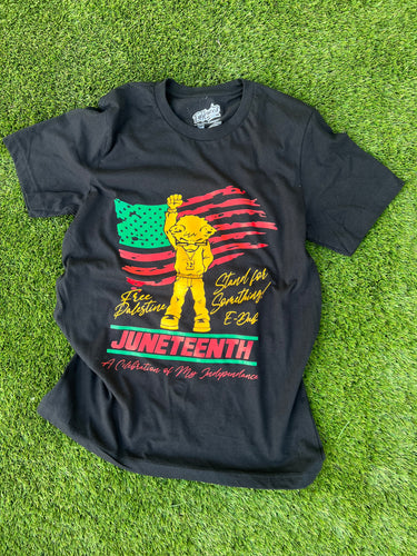 E-Dub Juneteenth Stand for Something “Free Palestine” Tee